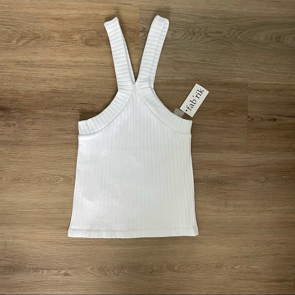 NWT fab’rik lux cross neck tank